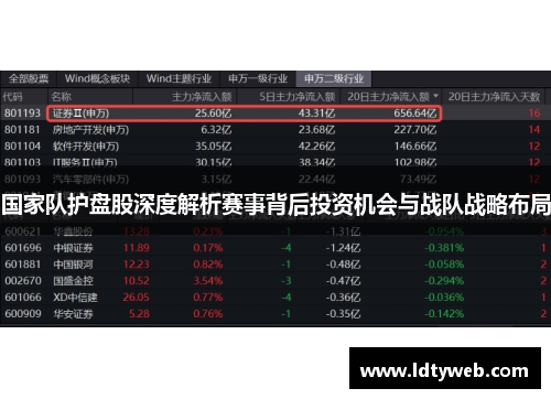 国家队护盘股深度解析赛事背后投资机会与战队战略布局